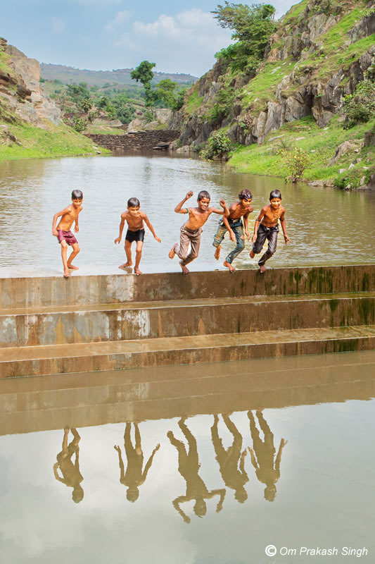 A dive in the waters of a local stream in Udaipur district, Rajasthan boosts mental health